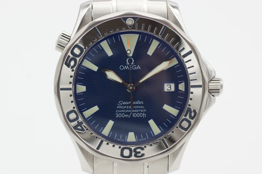 Omega Seamaster Diver Electric Blue 2255.80 41mm Booklet/Papiere 1999