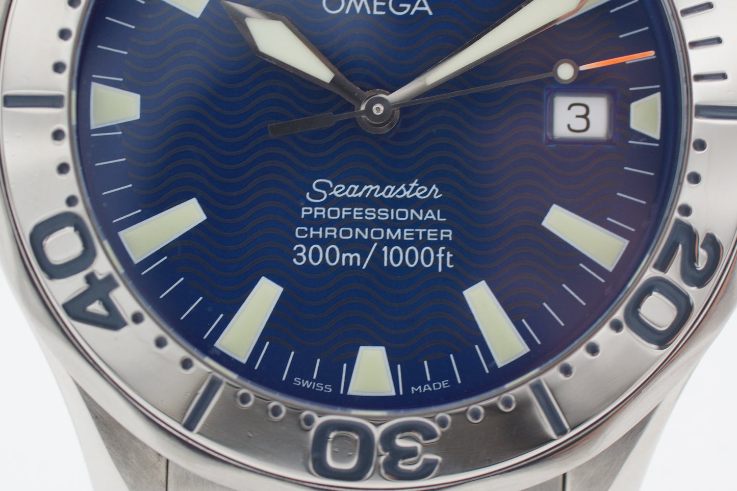 Omega Seamaster Diver Electric Blue 2255.80 41mm Booklet/Papiere 1999