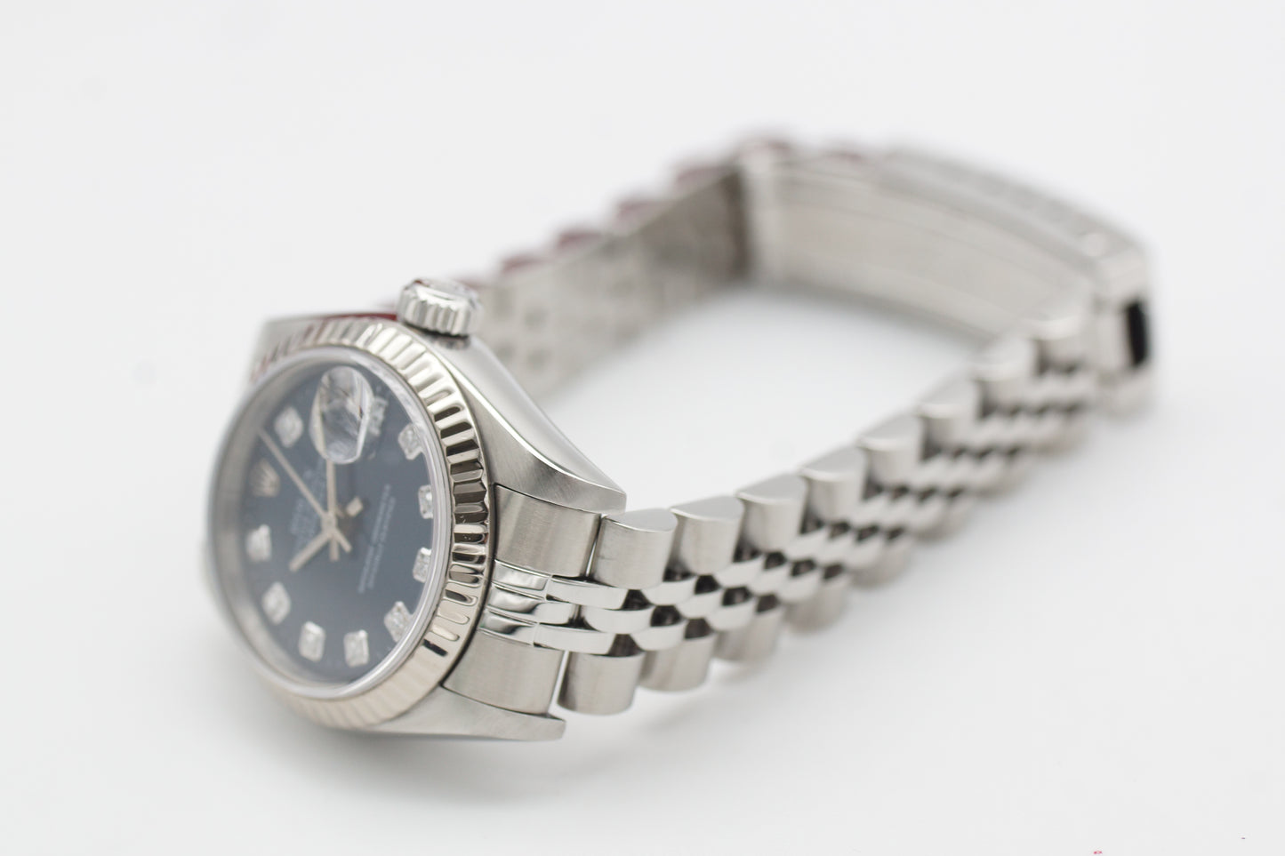 Rolex Lady-Datejust 26 Blau  79174G Diamantblatt Full-Set 2001