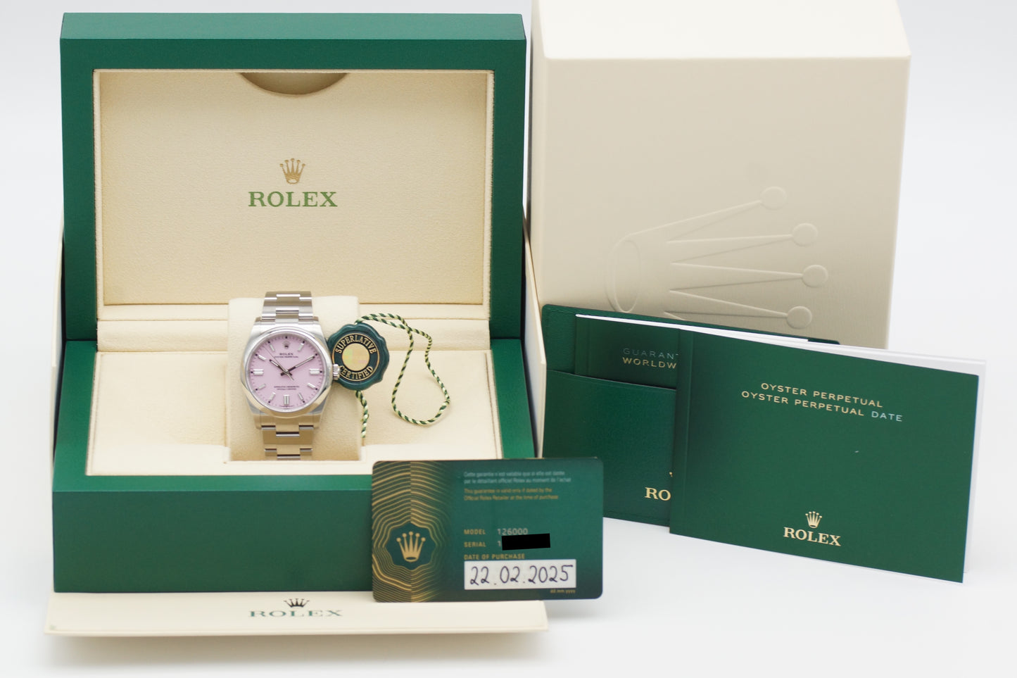 Rolex Oyster Perpetual 36 Pink Candy 126000 Neu 2025