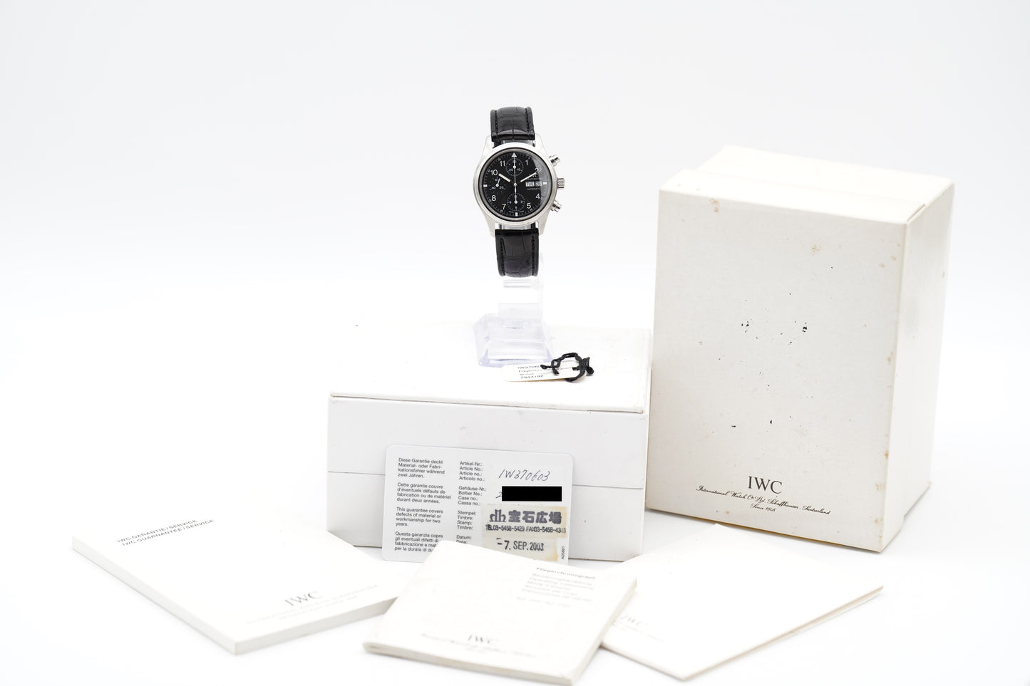 IWC Pilot Fliegeruhr Chronograph IW370603 Stahl 39mm Full-Set 2003