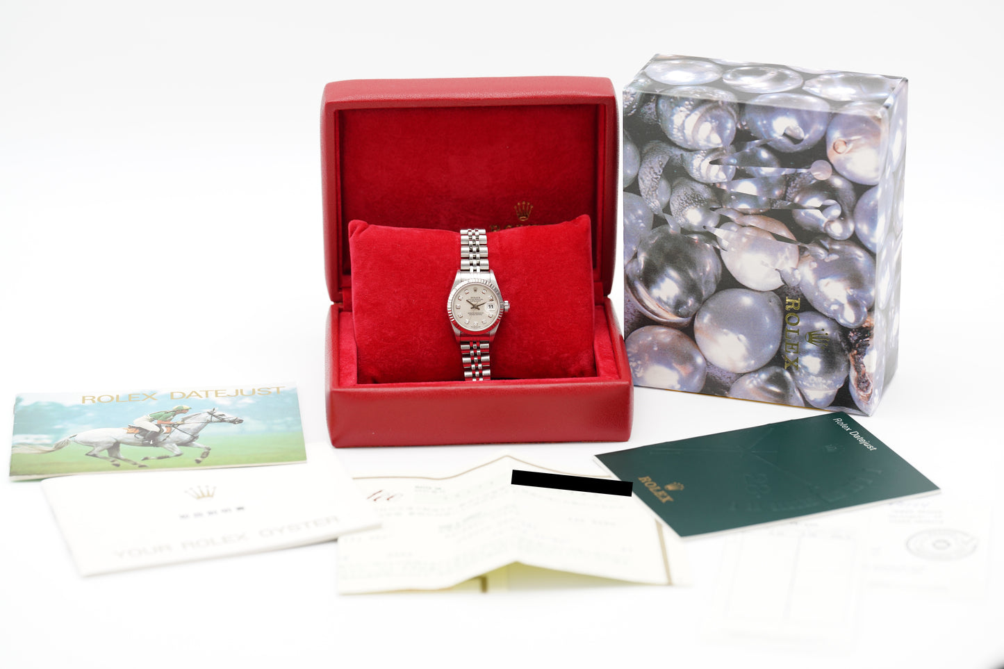 Rolex Lady-Datejust 79174G Silber Diamanten Full-Set 2003