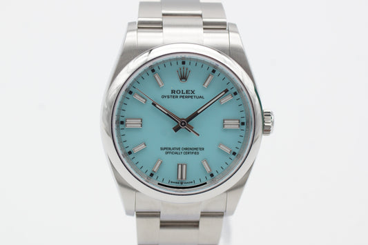 Rolex Oyster Perpetual 36 Tiffany 126000 Full-Set 2025