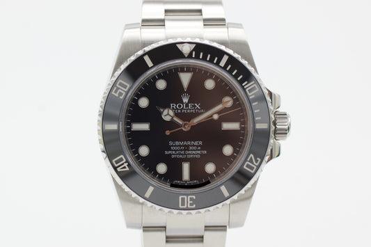Rolex Submariner No-Date 114060 Full-Set 2012 LC100 RLX Service