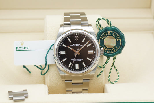 Rolex Oyster Perpetual 41 124300 Schwarz Full-Set 2021