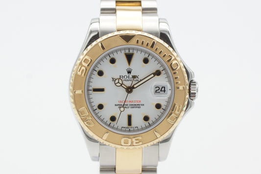Rolex Yacht-Master 35 68623 Weiß Box/Papiere 1997