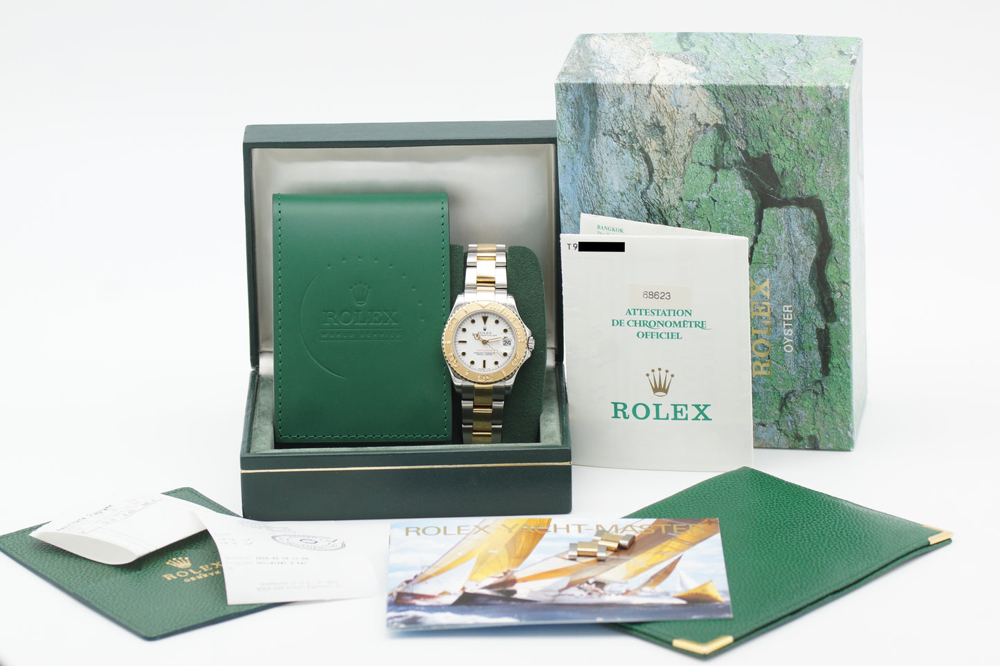 Rolex Yacht-Master 35 68623 Weiß Box/Papiere 1997