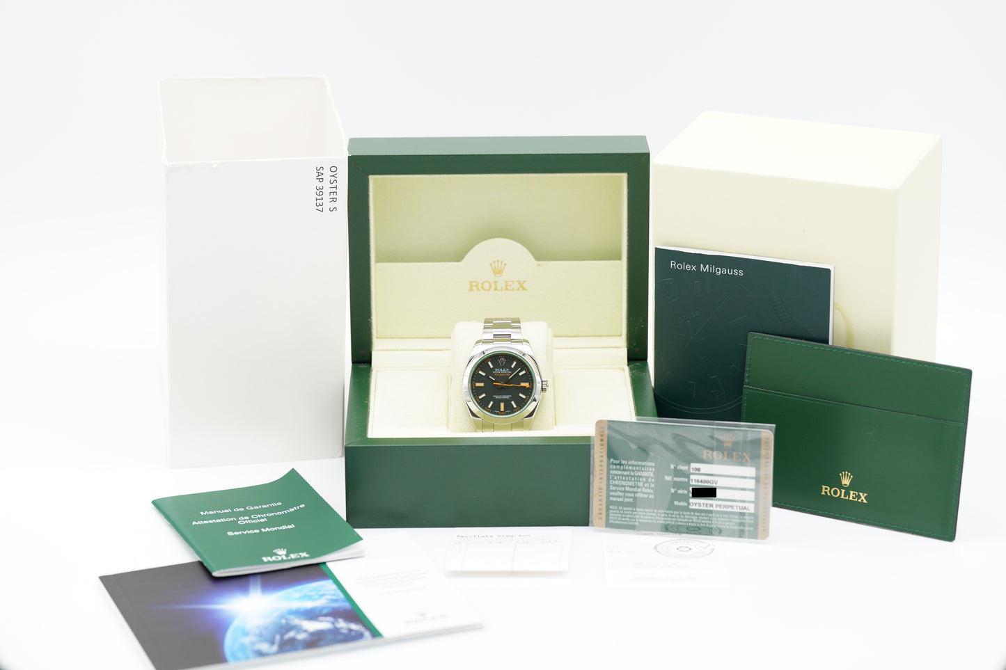 Rolex Milgauss 116400GV 40mm Schwarz Full-Set 2008