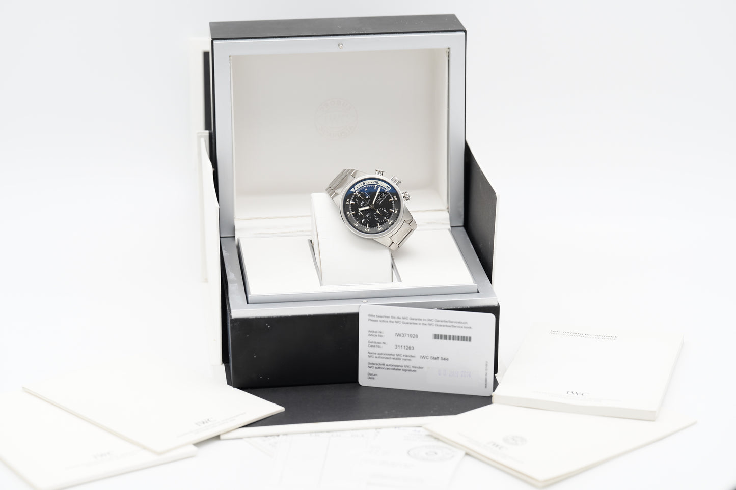 IWC Aquatimer Chronograph IW371928 Schwarz Full-Set 2014