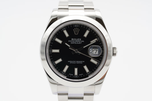 Rolex Datejust II Schwarz 116300 Box/Papiere 2016