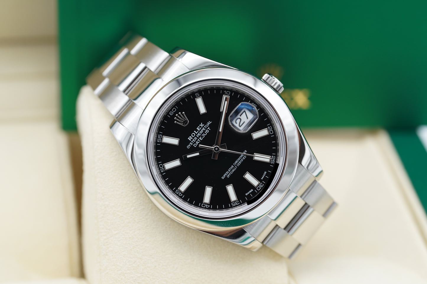 Rolex Datejust II Schwarz 116300 Box/Papiere 2016