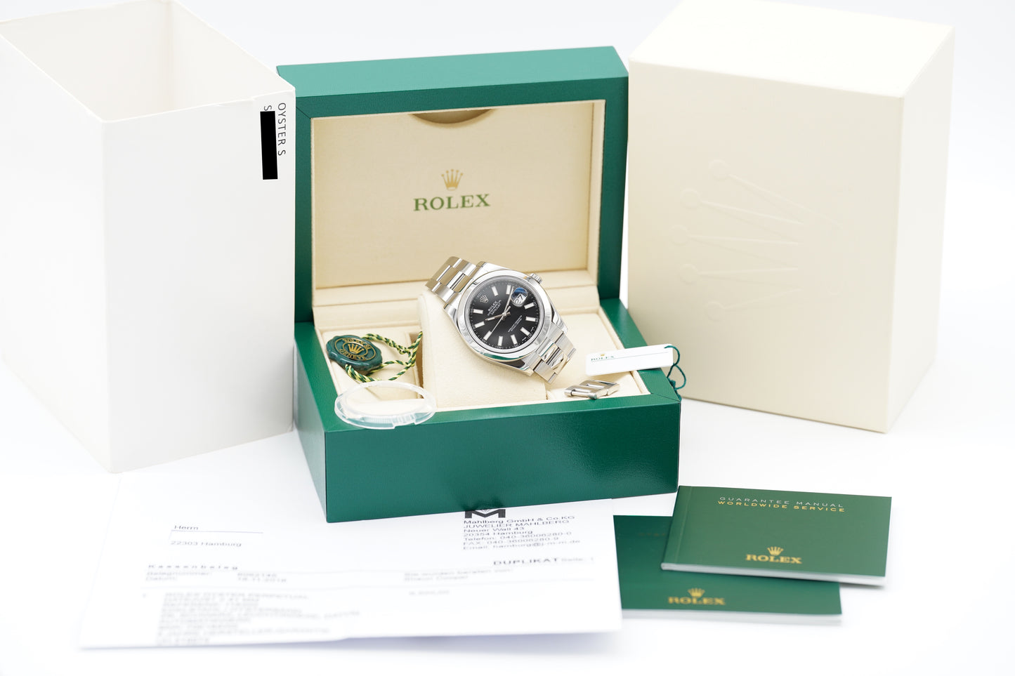 Rolex Datejust II Schwarz 116300 Box/Papiere 2016