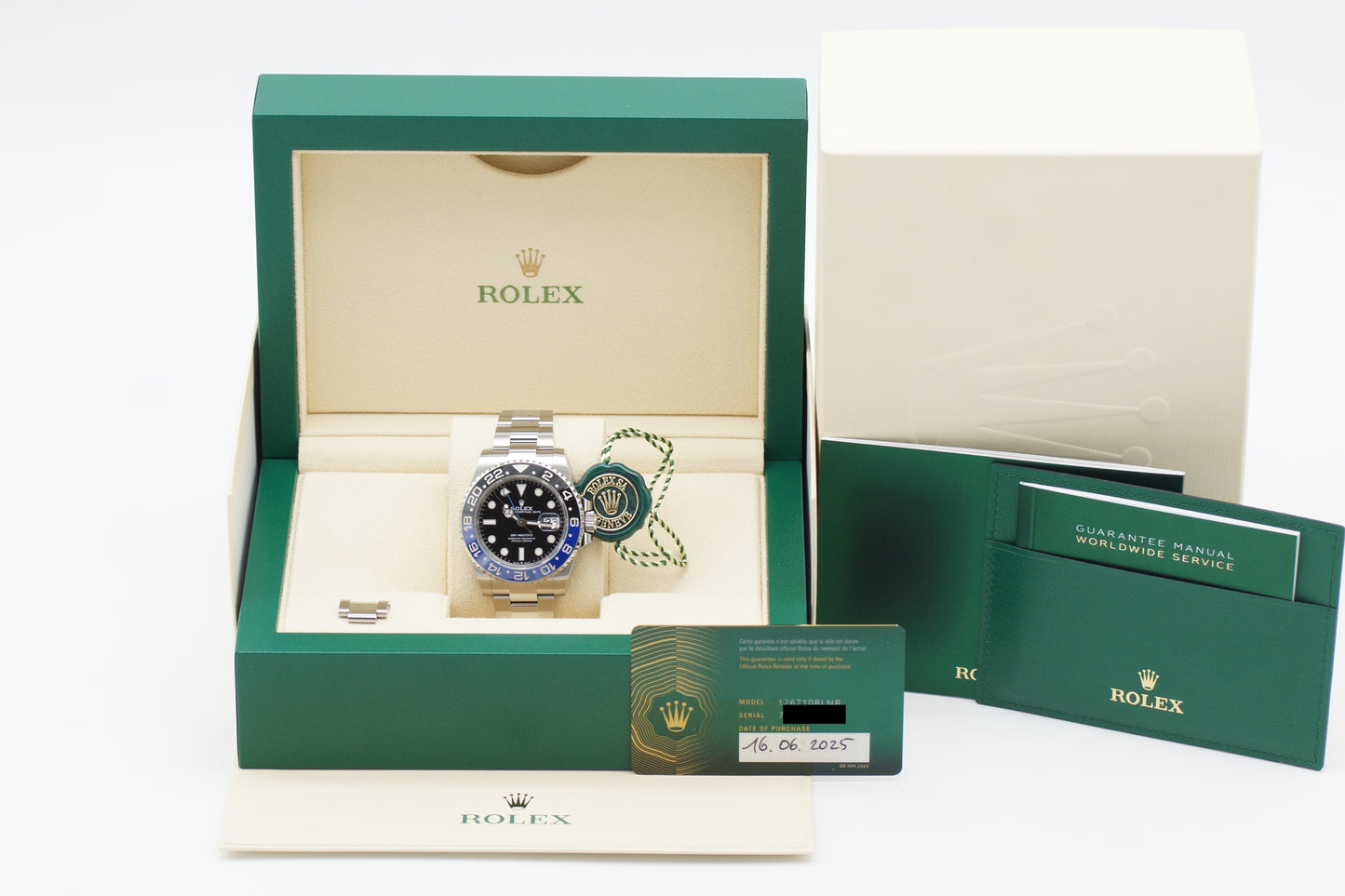 Rolex GMT-Master II Batman 126710BLNR Full-Set 06/2025