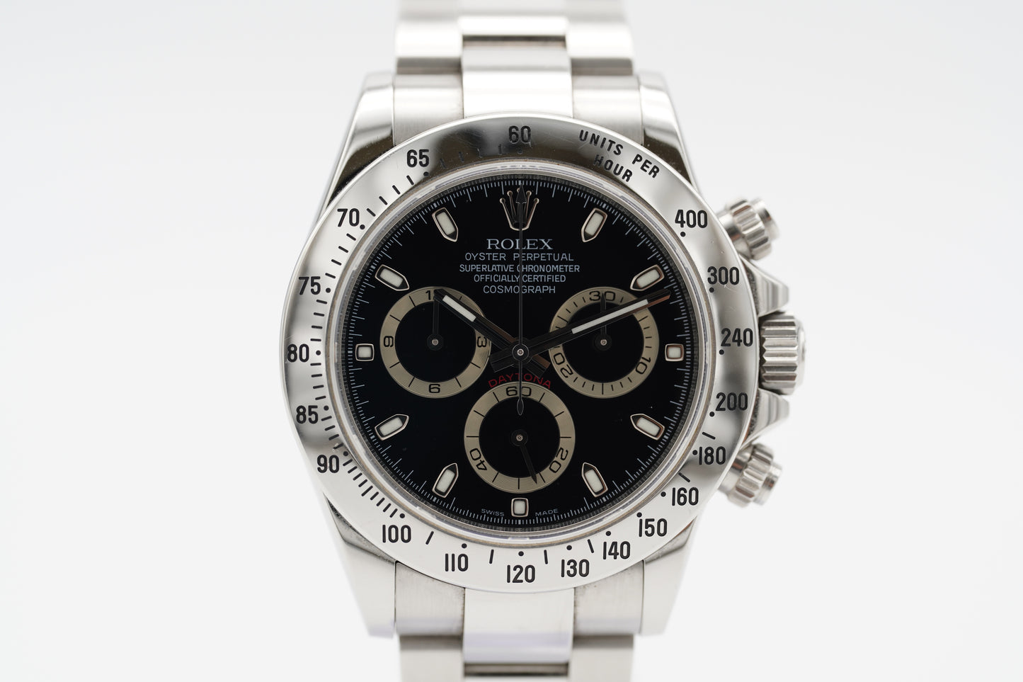 Rolex Daytona Chosmograph Lange Schließe 116520 Schwarz Etui 2009