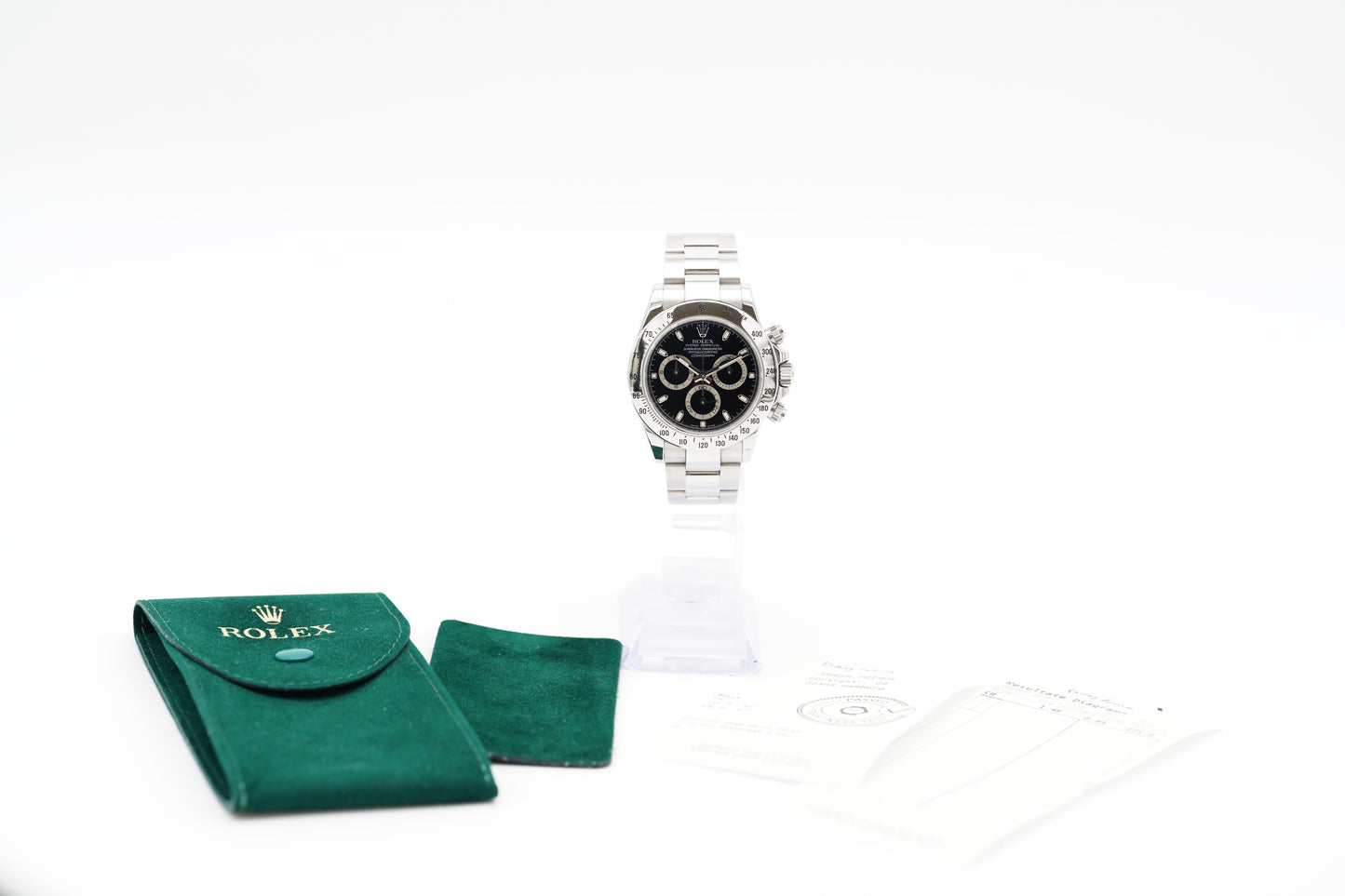 Rolex Daytona Chosmograph Lange Schließe 116520 Schwarz Etui 2009
