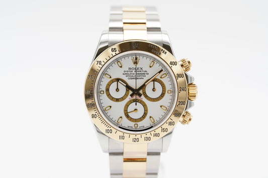 Rolex Daytona Chosmograph Stahl/Gold 116523 Weiß Full-Set 2013