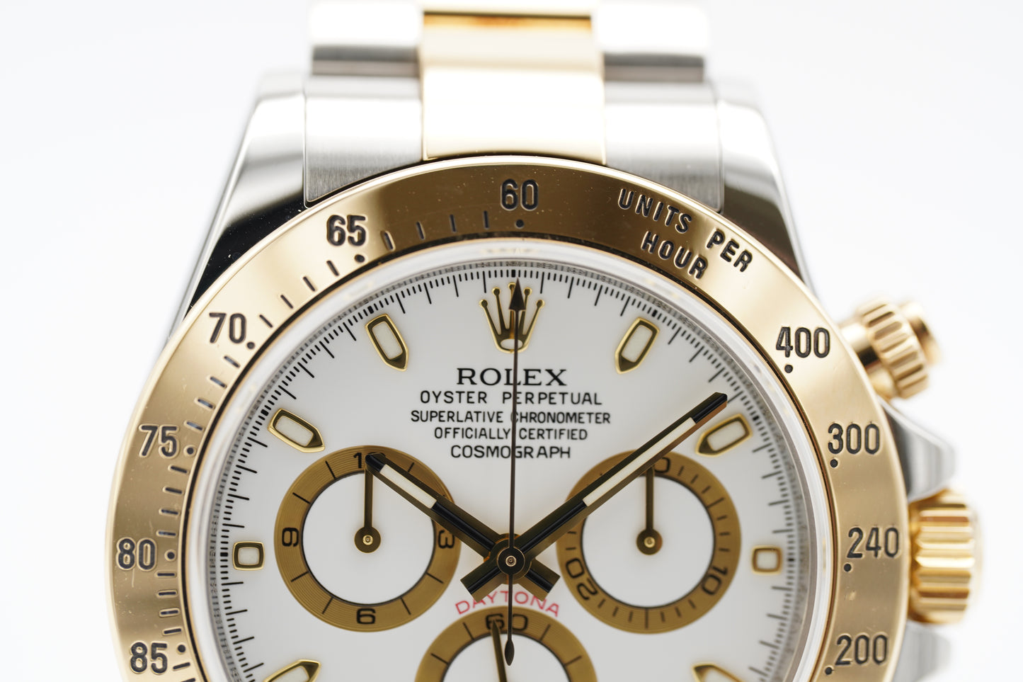 Rolex Daytona Chosmograph Stahl/Gold 116523 Weiß Full-Set 2013