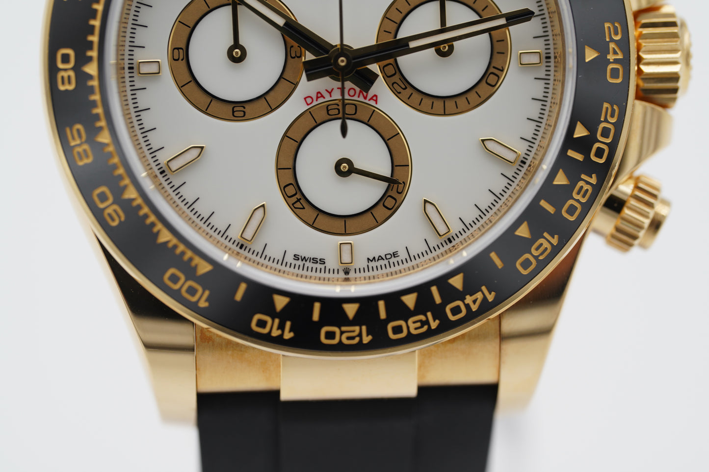 Rolex Daytona 126518LN Gelbgold Oysterflex Weiß 2024