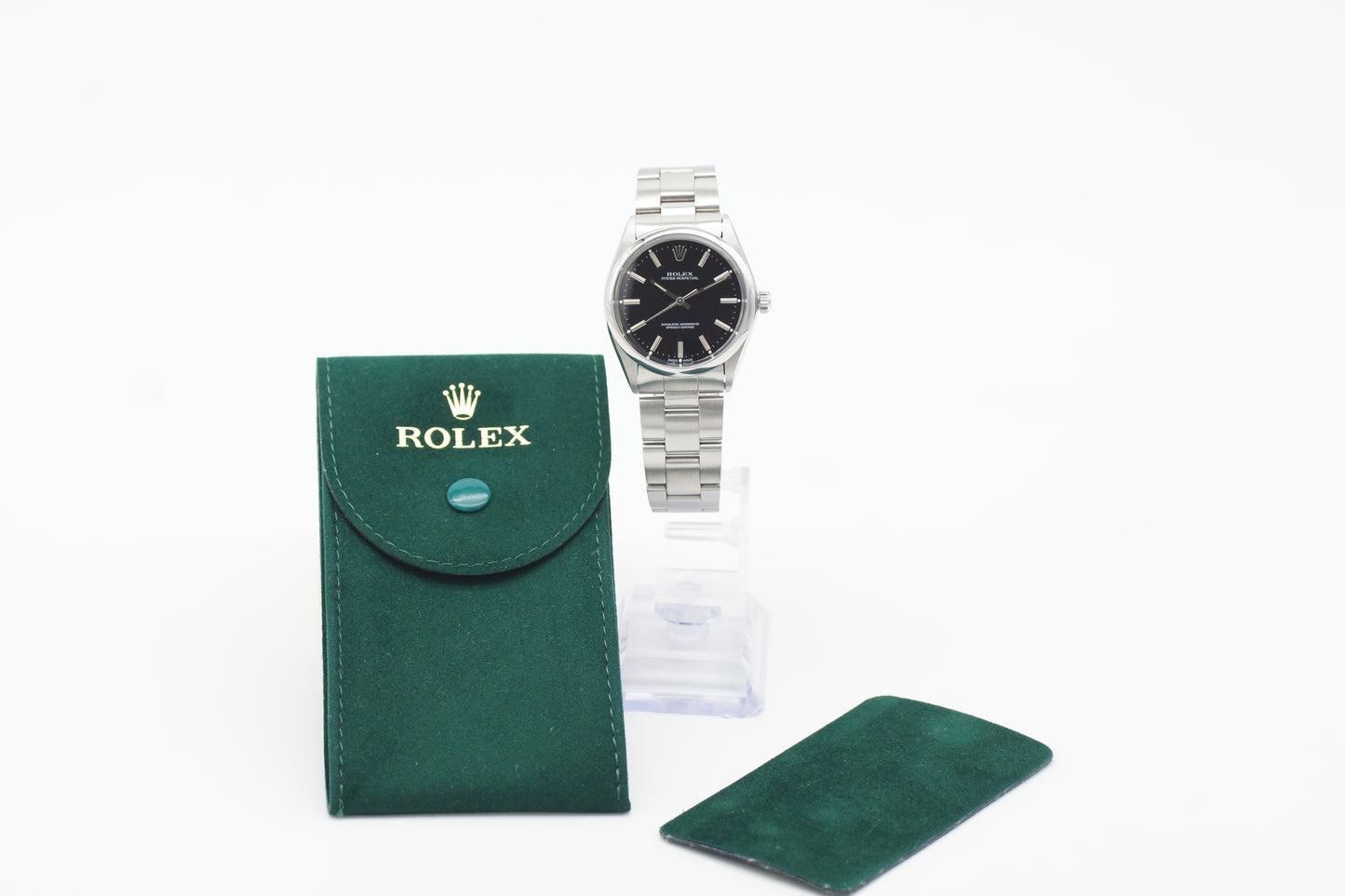Rolex Oyster Perpetual 34 Schwarz 1002 Etui 1978