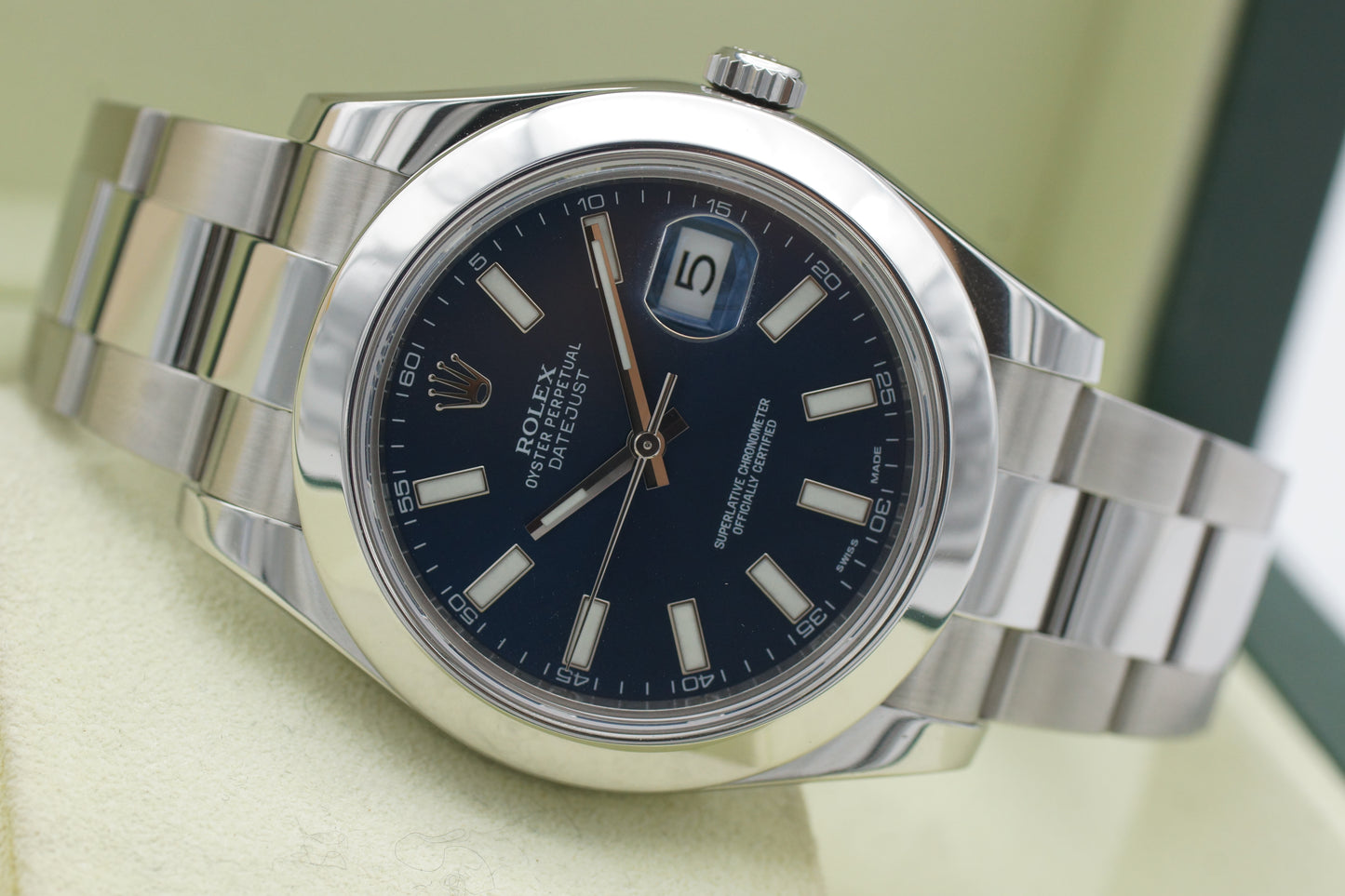 Rolex Datejust II Blau 116300 Box/Papiere 2012