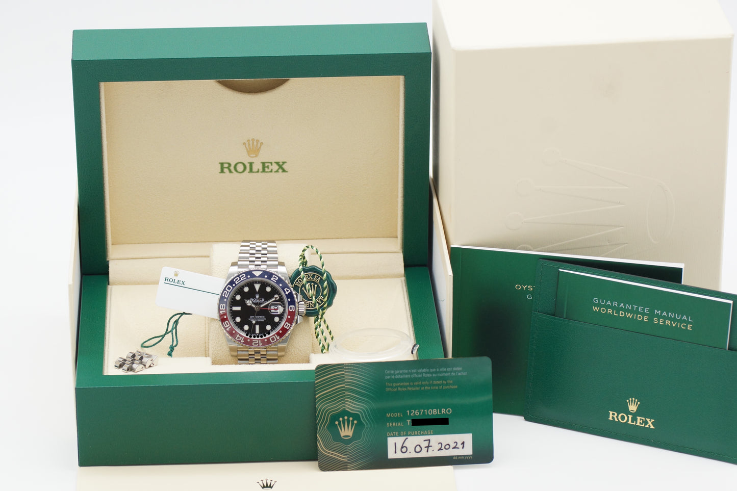 Rolex GMT-Master II Pepsi 126710BLRO Jubilee Full-Set 2021