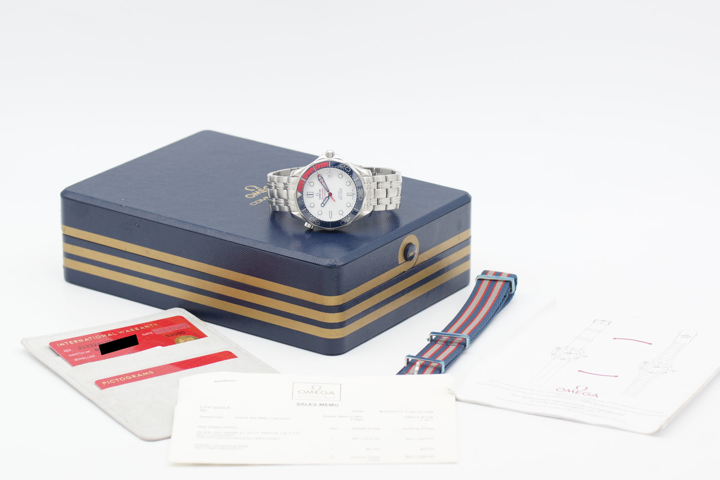 Omega Seamaster Diver 300M Commander Watch 212.32.41.20.04.001 Weiß 2017 Full-Set