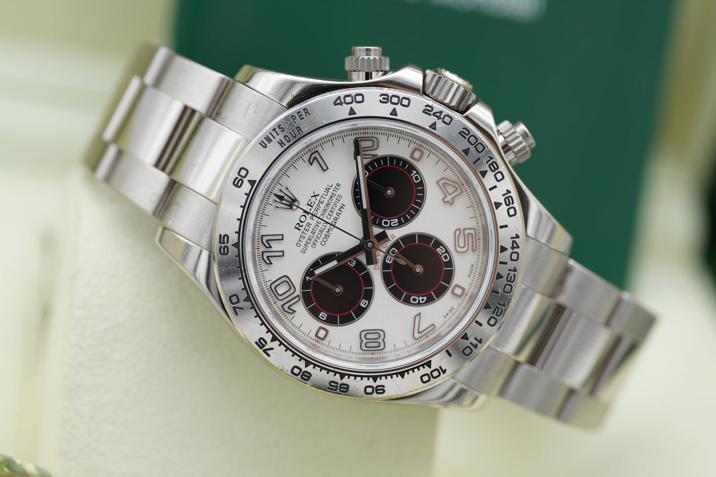 Rolex Daytona Weißgold 116509 Racing Panda Full-Set 2011 (LC100)