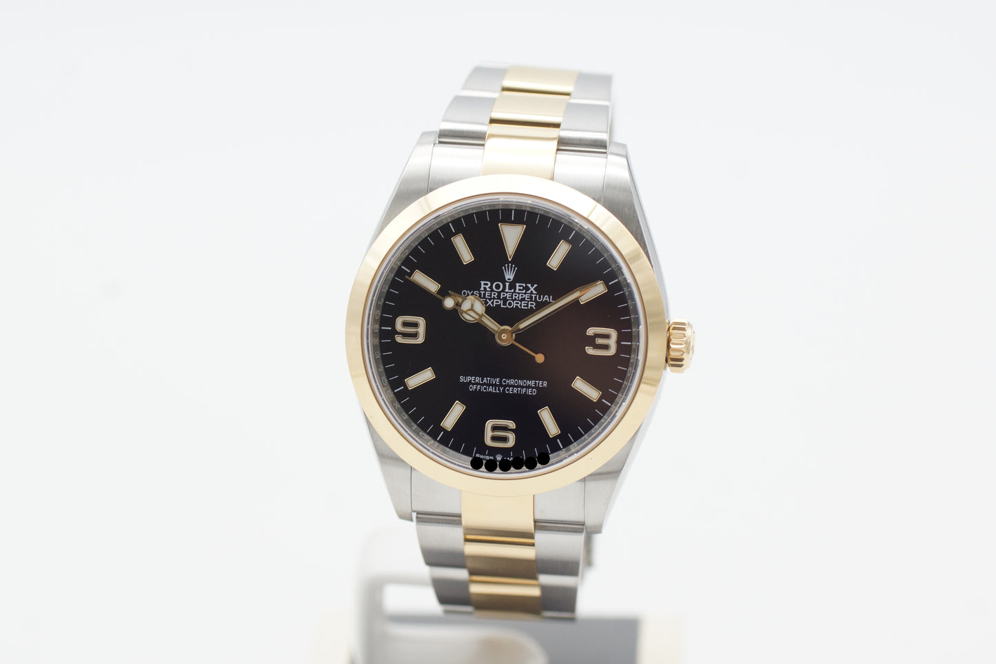 Rolex Explorer I 124273 Stahl/Gelbgold Schwarz Full-Set 2022