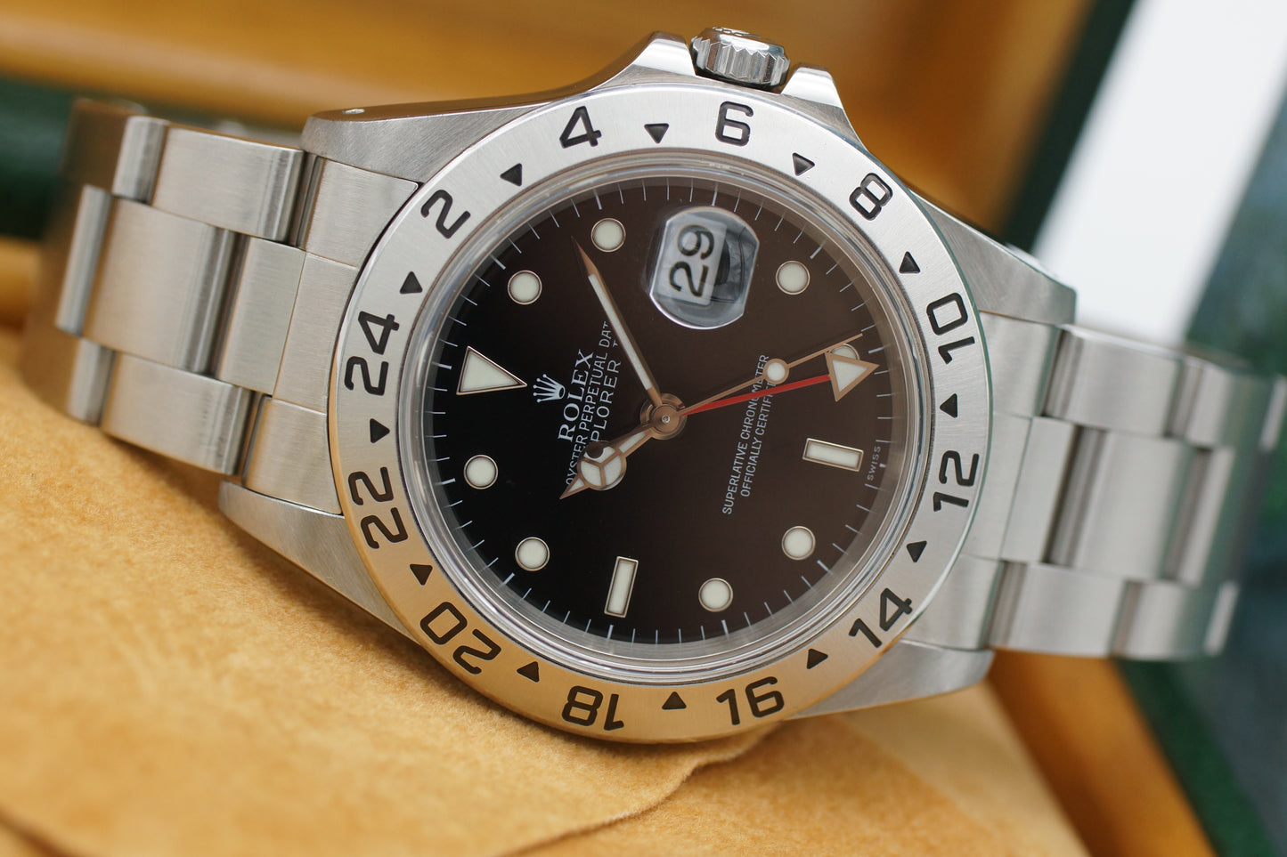Rolex Explorer II 16570 Schwarz 40 mm Full-Set 1999