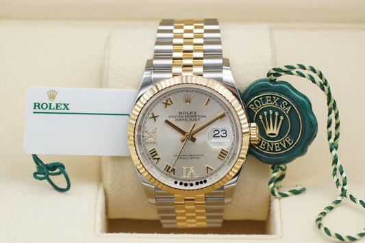 Rolex Datejust 36 Silber 126233 Jubilee Full-Set 2020 LC 100