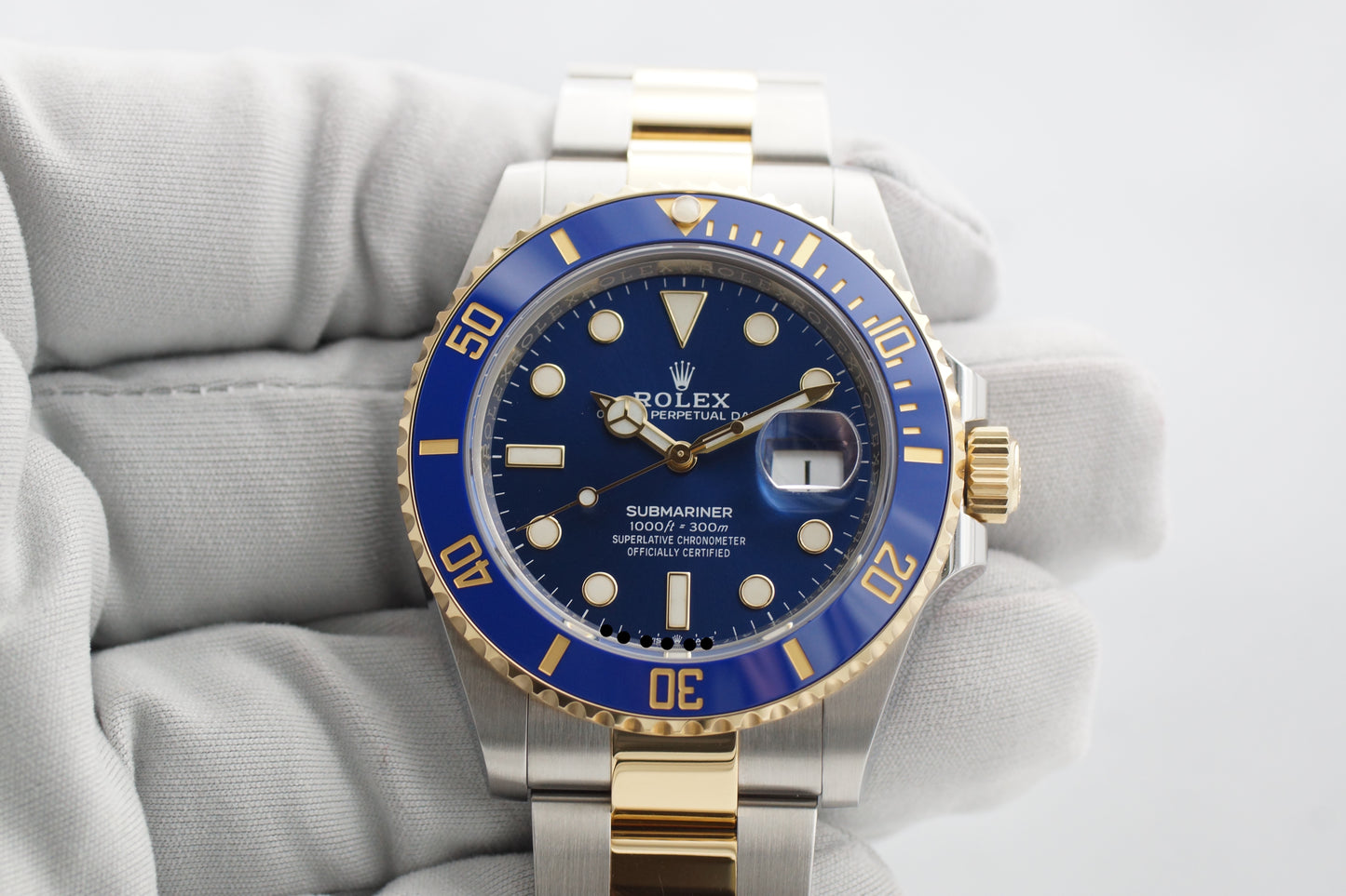 Rolex Submariner Date Bicolor 126613LB Oyster Full-Set 2020 LC100 ungetragen