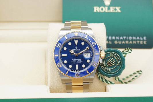 Rolex Submariner Date Bicolor 126613LB Oyster Full-Set 2020 LC100 ungetragen