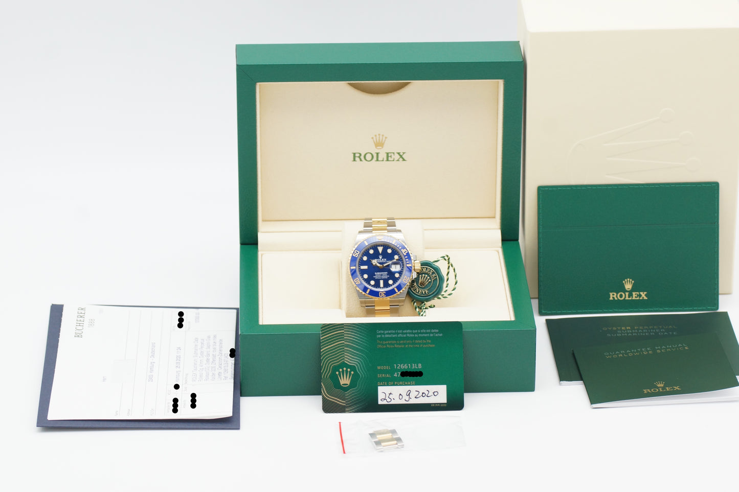 Rolex Submariner Date Bicolor 126613LB Oyster Full-Set 2020 LC100 ungetragen