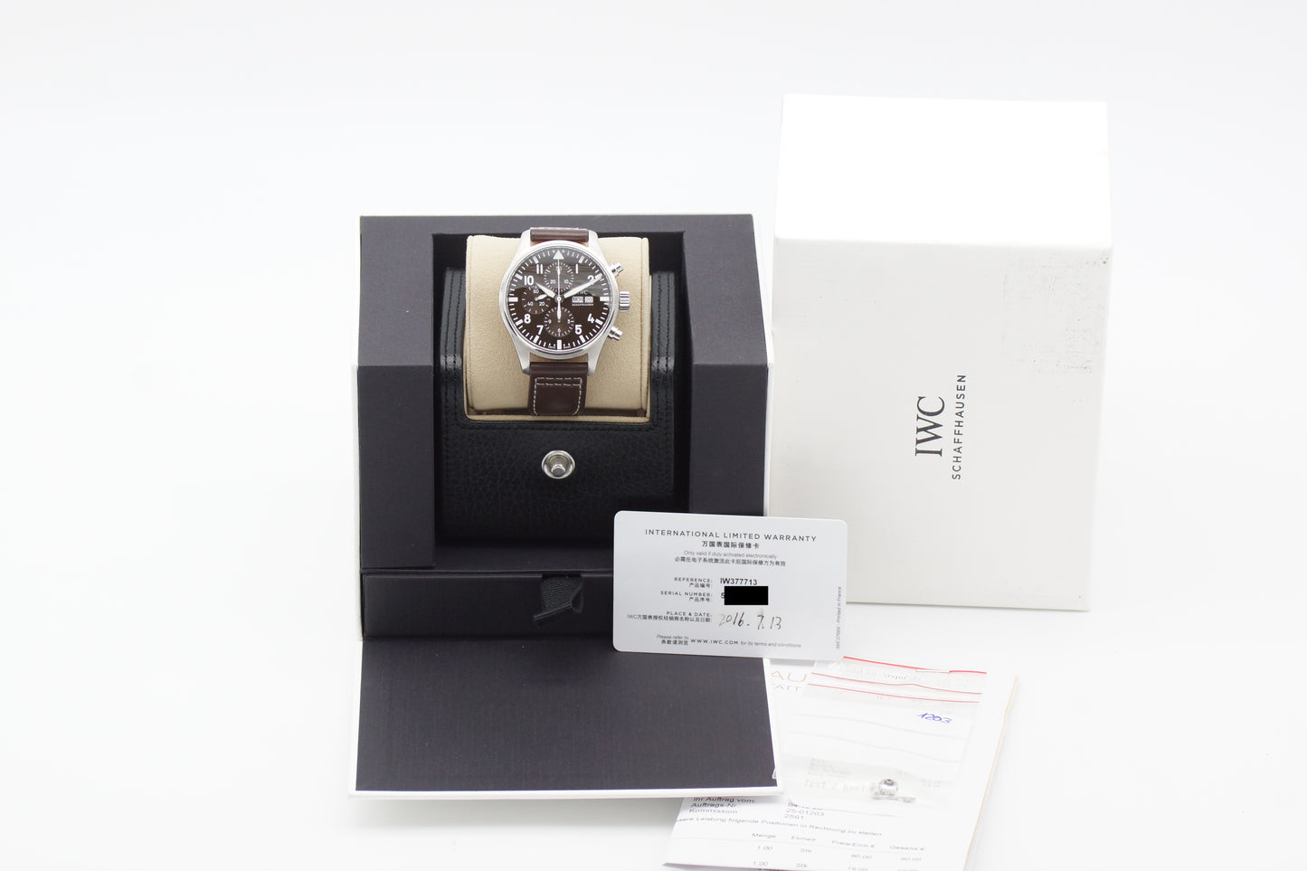 IWC De Saint Chronograph IW377713 Box/Papiere2016