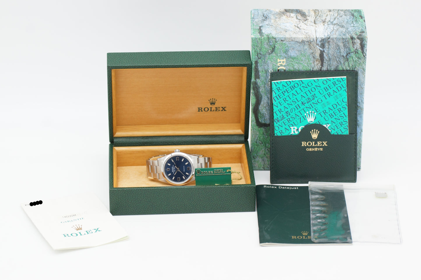 Rolex Air-King Precision 14000M Blau Full-Set 2002