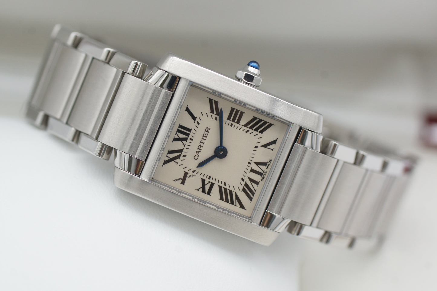 Cartier Tank Française Small W51008Q3 Weiß Box 2008