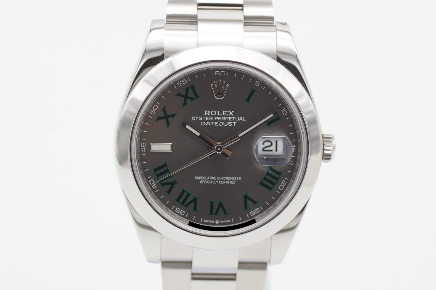 Rolex Datejust 41 126300 Wimbledon Grau Full-Set 2021