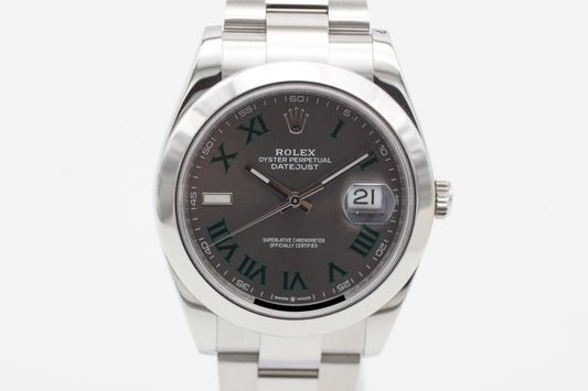 Rolex Datejust 41 126300 Wimbledon Grau Full-Set 2021