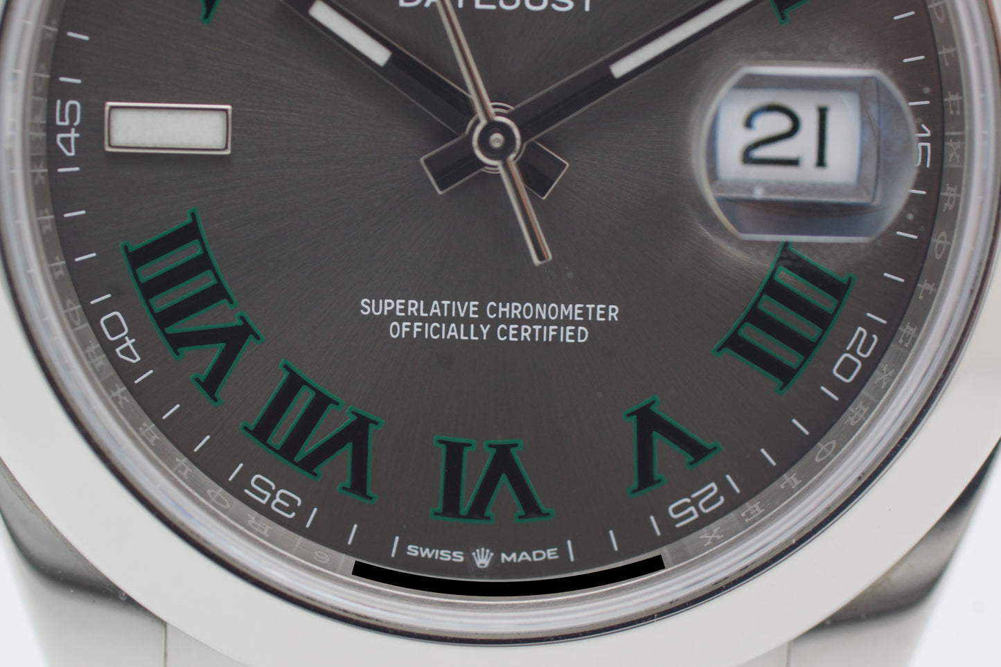 Rolex Datejust 41 126300 Wimbledon Grau Full-Set 2021