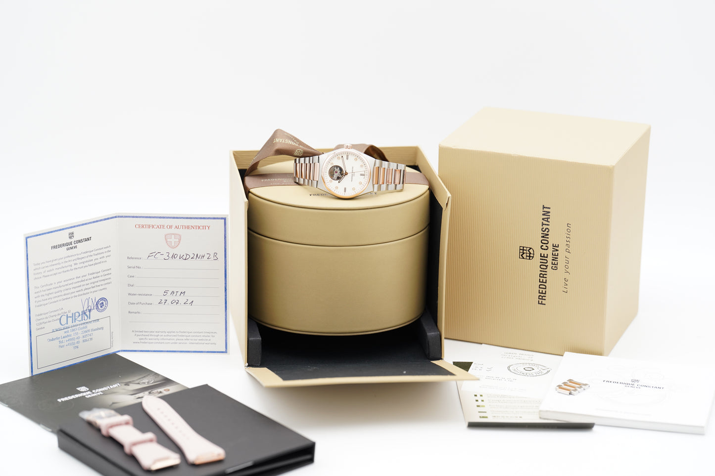 Frederique Constant 34 Ladies Automatic Heart Beat  FC-310VD2NH2B Silber Full-Set 2021