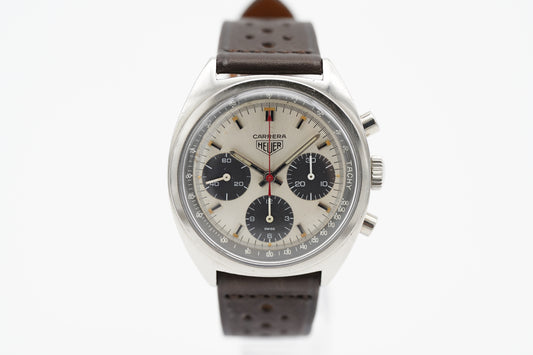Heuer Carrera 73653 Valjoux Silber 38 mm 1974