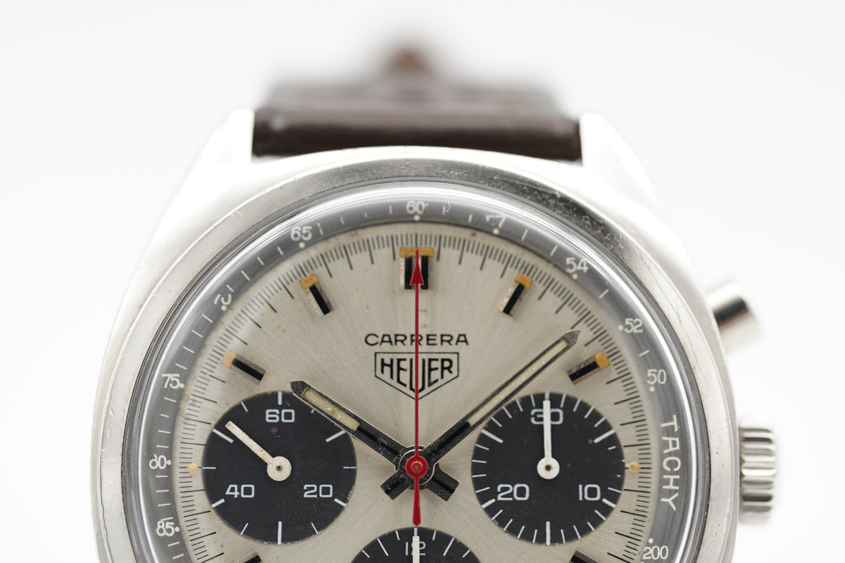 Heuer Carrera 73653 Valjoux Silber 38 mm 1974