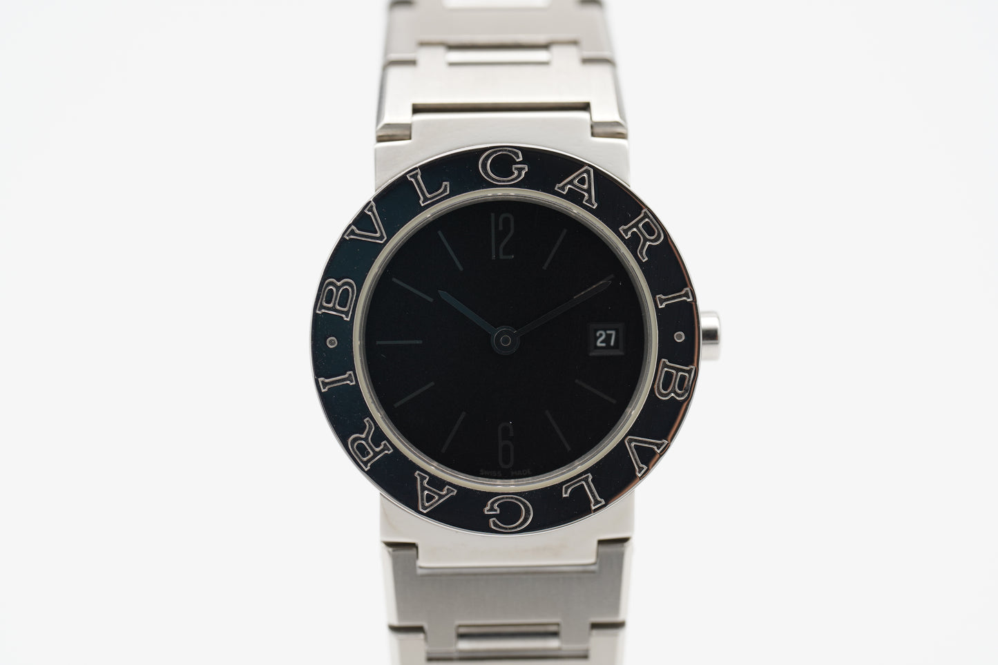BVLGARI BB 26 SS Schwarz 26 mm Full-Set 2000