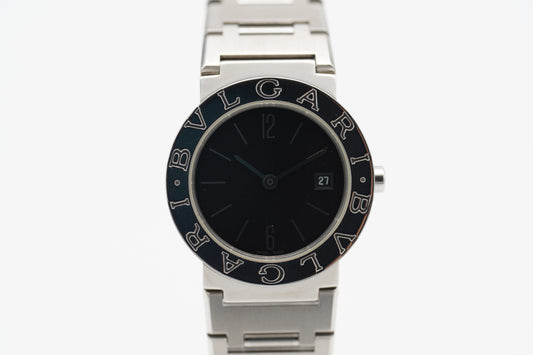 BVLGARI BB 26 SS Schwarz 26 mm Full-Set 2000
