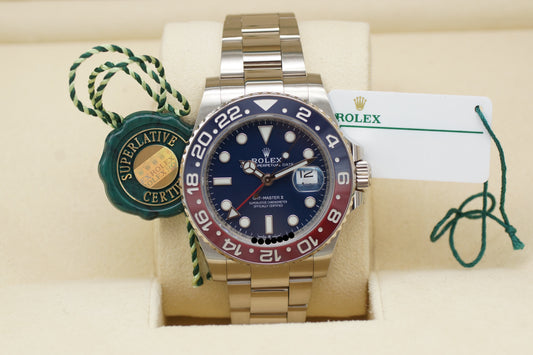 Rolex GMT-Master II Pepsi Weißgold 126719BLRO Full-Set 2020
