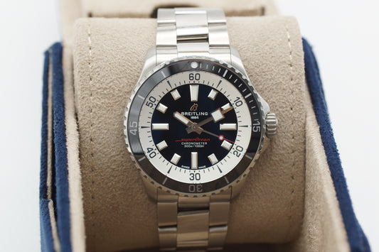 Breitling Superocean 42 Schwarz A17375 Full-Set 2025 NEU