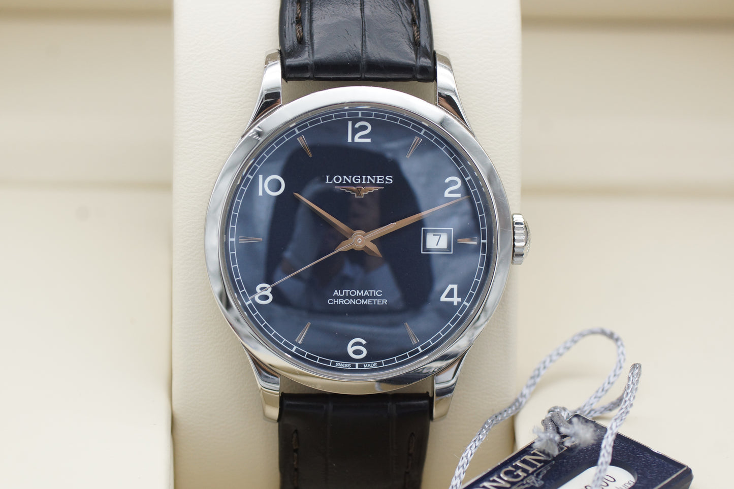Longines Record L2.821.4.96.2 Blau Full-Set 2021