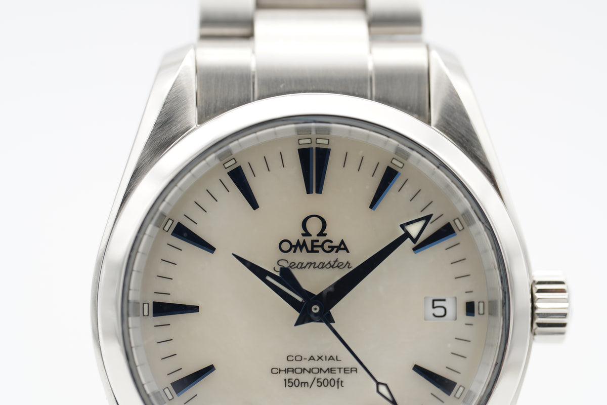 Omega Seamaster Aqua Terra 150M MoP, Perlmutt 2504.70 Full-Set 2006