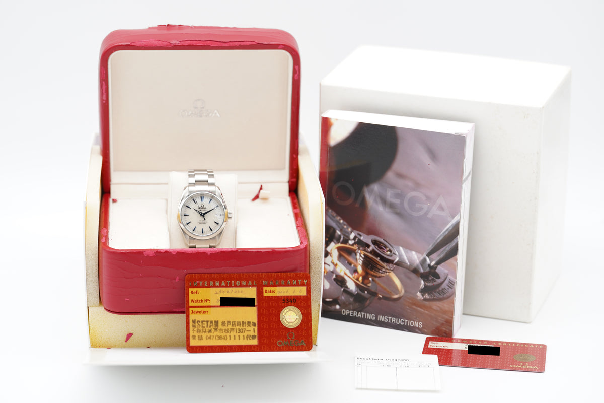 Omega Seamaster Aqua Terra 150M MoP, Perlmutt 2504.70 Full-Set 2006