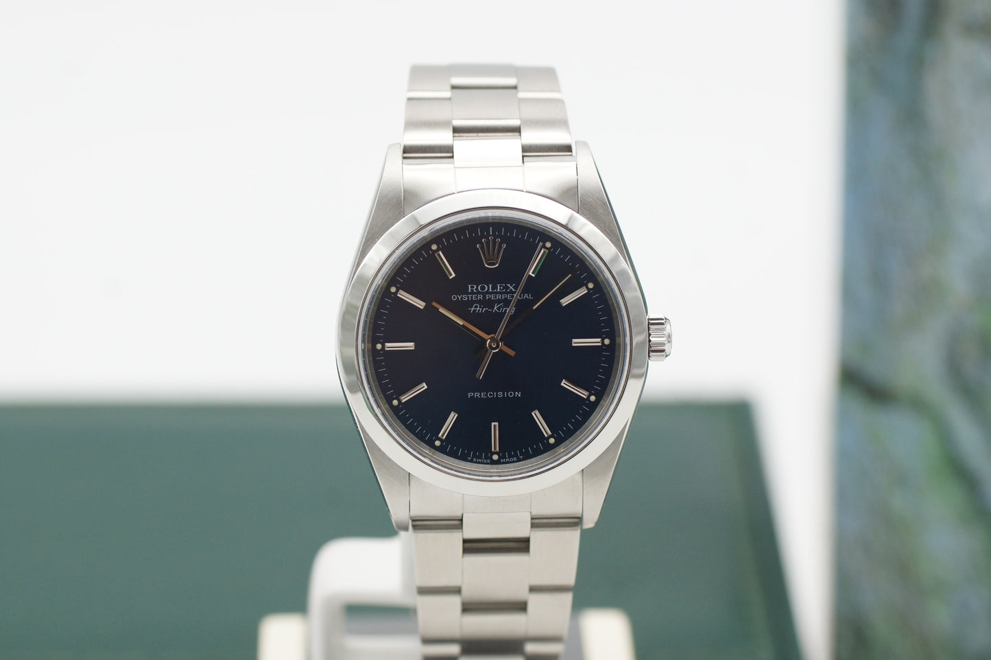 Rolex Air-King Precision 14000 Blau Full-Set 1999